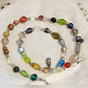 Multicolor Beaded Necklace, 15 Inch